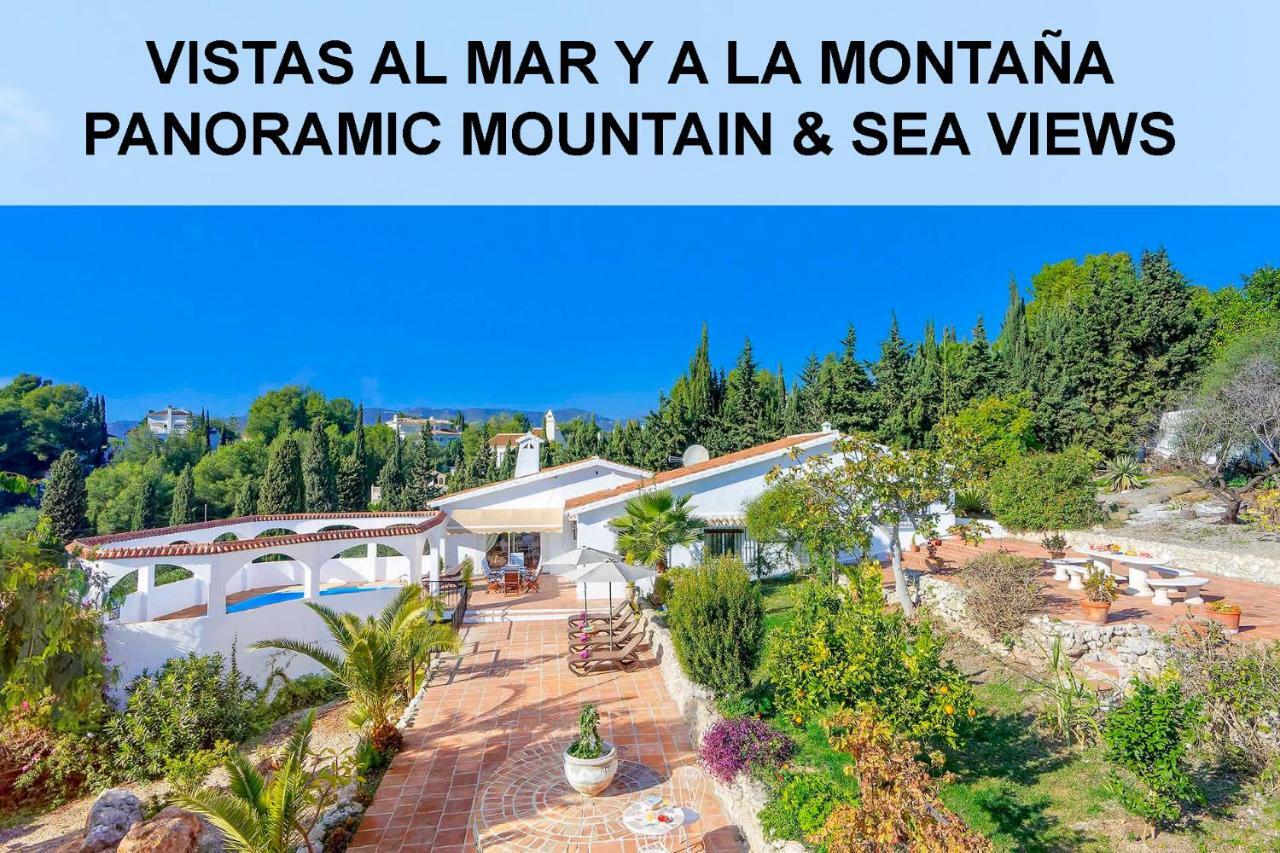 Private Heated Pool, Jacuzzi & 1225M2 Garden In Villa Cipreses Frigiliana Exterior foto